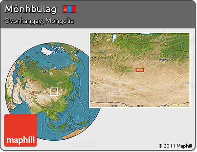 Satellite Location Map of Mönhbulag