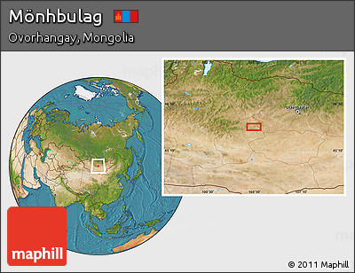 Satellite Location Map of Mönhbulag