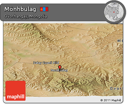 Satellite Panoramic Map of Mönhbulag