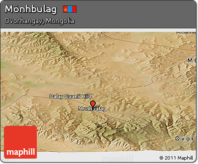 Satellite Panoramic Map of Mönhbulag