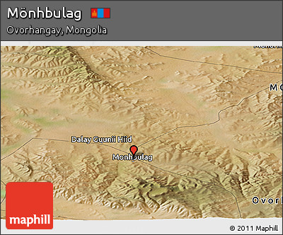 Satellite Panoramic Map of Mönhbulag