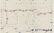 Shaded Relief Map of the area around 46° 51' 18" N, 103° 37' 30" W