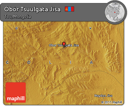 Physical Map of Öbör Tsuulgata Jisa