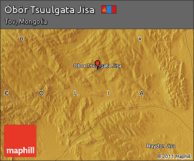 Physical Map of Öbör Tsuulgata Jisa
