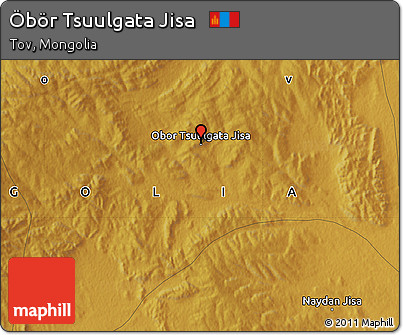 Physical Map of Öbör Tsuulgata Jisa
