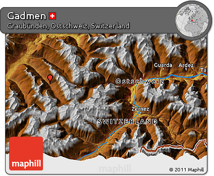 Physical 3D Map of Gadmen