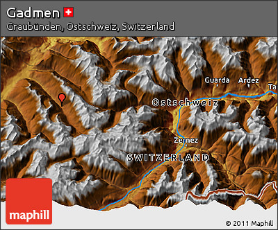 Physical 3D Map of Gadmen