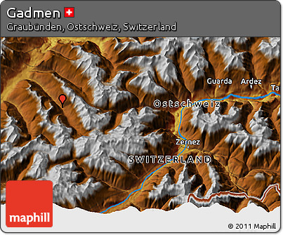 Physical 3D Map of Gadmen