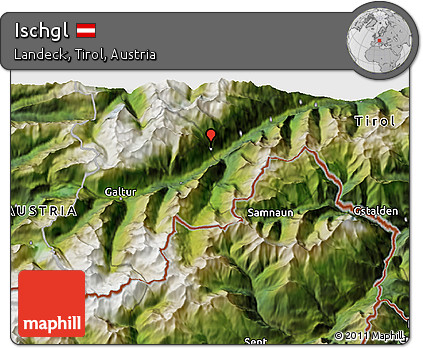 Satellite 3D Map of Ischgl