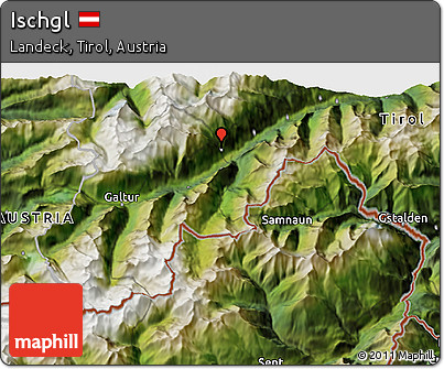 Satellite 3D Map of Ischgl