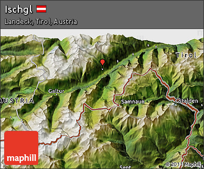 Satellite 3D Map of Ischgl