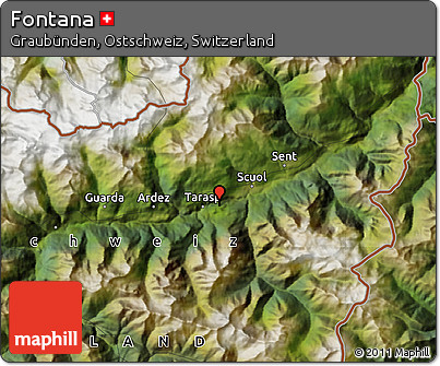 Satellite Map of Fontana