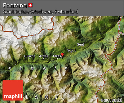 Satellite Map of Fontana