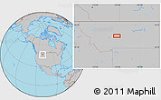 Gray Location Map of the area around 46° 51' 18" N, 110° 25' 30" W