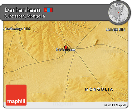 Physical 3D Map of Darhanhaan