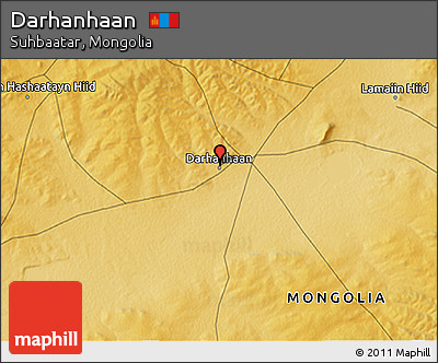 Physical 3D Map of Darhanhaan