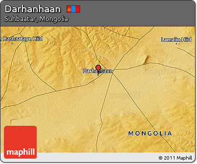Physical 3D Map of Darhanhaan