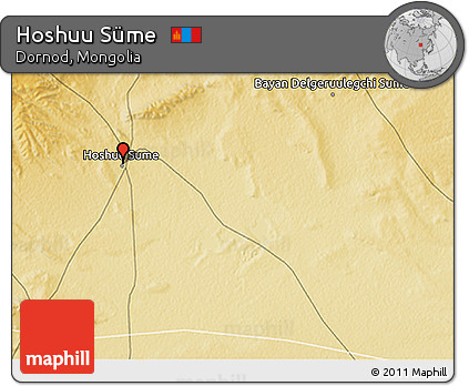Physical 3D Map of Hoshuu Süme