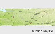 Physical Panoramic Map of the area around 46° 51' 18" N, 118° 55' 30" W