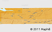 Political Panoramic Map of the area around 46° 51' 18" N, 118° 55' 30" W