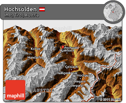 Physical 3D Map of Hochsölden