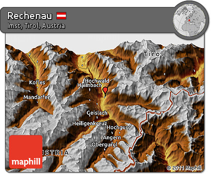 Physical 3D Map of Rechenau