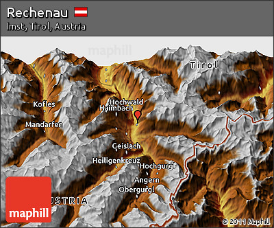 Physical 3D Map of Rechenau