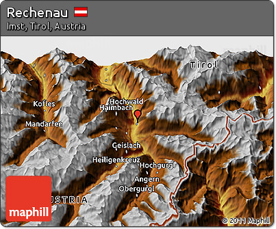 Physical 3D Map of Rechenau
