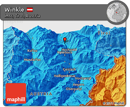 Political 3D Map of Winkle