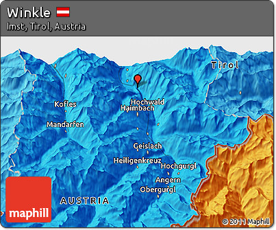Political 3D Map of Winkle