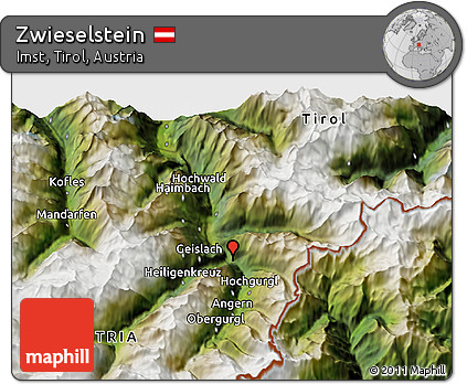 Satellite 3D Map of Zwieselstein