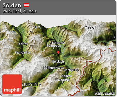Satellite 3D Map of Sölden