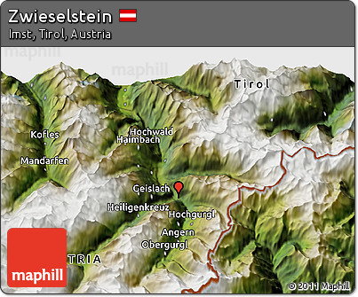 Satellite 3D Map of Zwieselstein