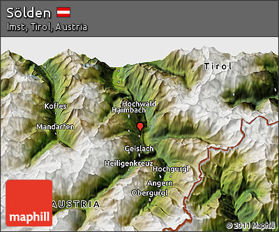Satellite 3D Map of Sölden