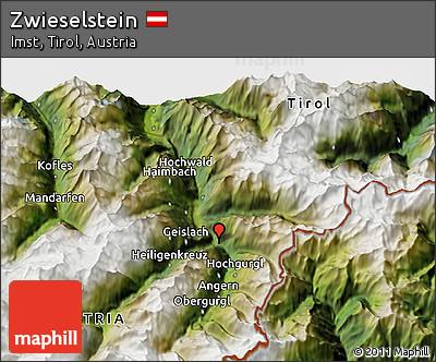 Satellite 3D Map of Zwieselstein