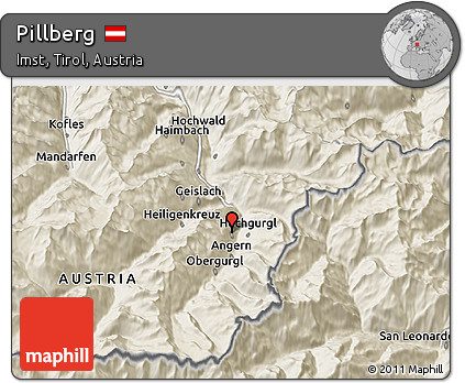 Shaded Relief 3D Map of Pillberg