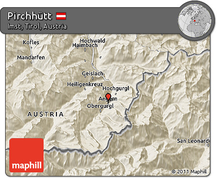 Shaded Relief 3D Map of Pirchhütt