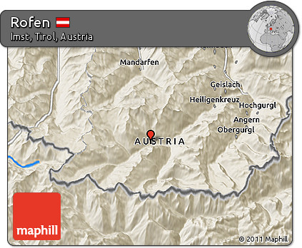 Shaded Relief 3D Map of Rofen