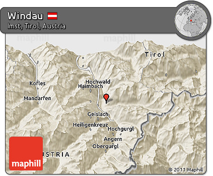 Shaded Relief 3D Map of Windau