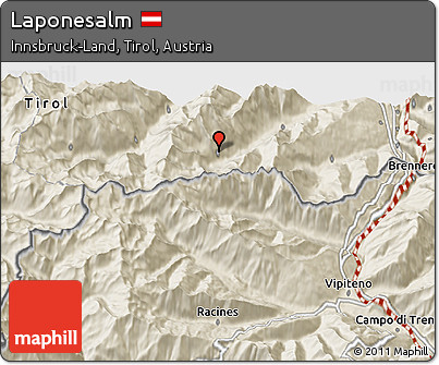 Shaded Relief 3D Map of Laponesalm