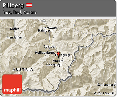 Shaded Relief 3D Map of Pillberg