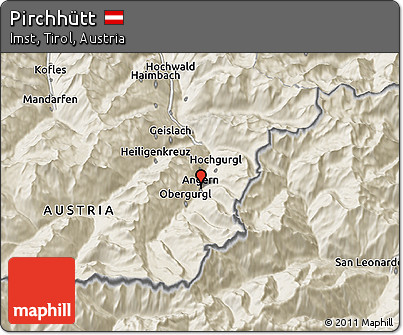 Shaded Relief 3D Map of Pirchhütt