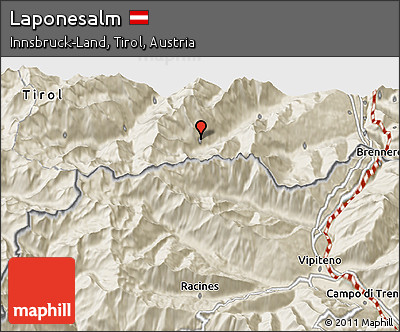 Shaded Relief 3D Map of Laponesalm