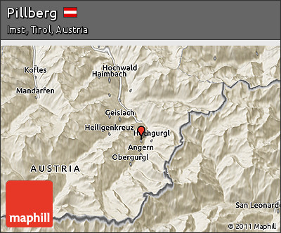 Shaded Relief 3D Map of Pillberg