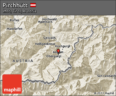 Shaded Relief 3D Map of Pirchhütt