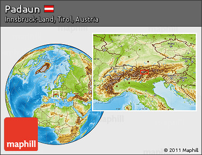Physical Location Map of Padaun