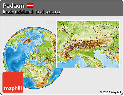Physical Location Map of Padaun