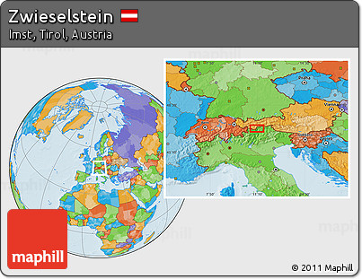 Political Location Map of Zwieselstein