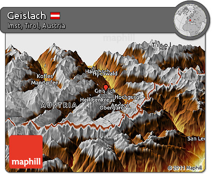 Physical Panoramic Map of Geislach
