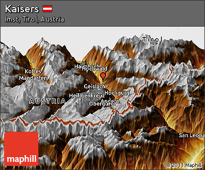 Physical Panoramic Map of Kaisers